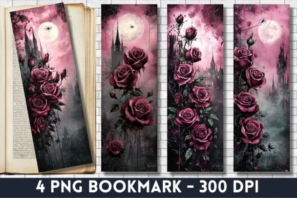 Download Gothic Bookmark Floral Bookmarks - Bookmark Collection