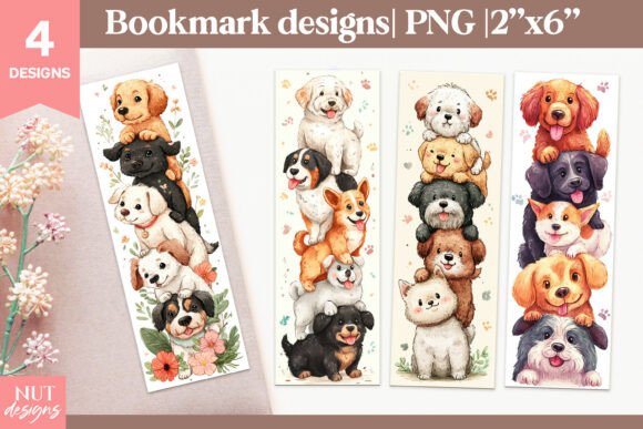 Download Funny Dogs Bookmark, Cartoon Bookmarks - Premium Resources